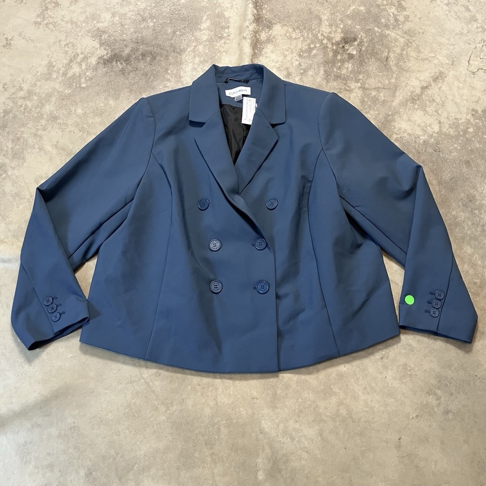 Calvin‎ Klein Jacket Womens Size 18W Infinite Stretch Jacket Oceana Blue